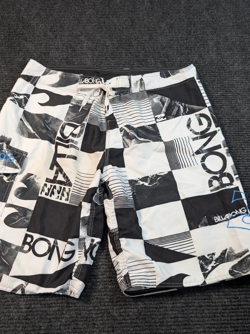VTG Billabong Y2K Graphic Spellout Surf Board Shorts 40